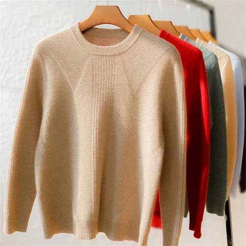 Men's Crewneck Winter Sweater Textured Wool Warm Pullover Simple Business Classic Jumper2