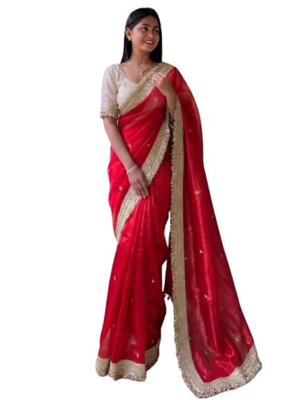 vragi Women's Soft Silk Dual Shade Saree with Embroidery Work & Lace Border With Contrast Embroidery Unstitched Blouse_(FSatin_aer1)-picture-49