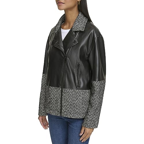 KARL LAGERFELD Women's Mix Tweed Bomber3