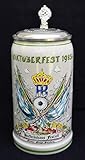  Beste Auswahl 1985 Hofbräuhaus Oktoberfest München Festzelt Krug mit Zinndeckel