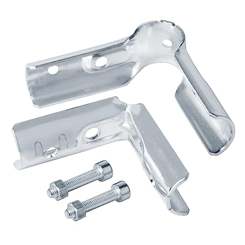 eoere 12 Sets 3/4 Inch O.D. 90 Degree Structural Pipe Connector 3 Way Metal Joint Tubing Clamp, Electrogalvanized Steel Corner Fitting End Rails Clamps, Thick 1.7 mm, Fits Pipe O.D.: 3/4\"(19.1 mm)