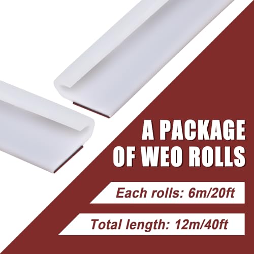 J Shape RV-Regenrinne 12M mit 4 Regenabläufen, Dachrinnen für Wohnmobil, Auto, Van & LKW, 12MM PVC Dach-Regenumleitungsstreifen Selbstklebend mit 3M Klebeband (Weiß)