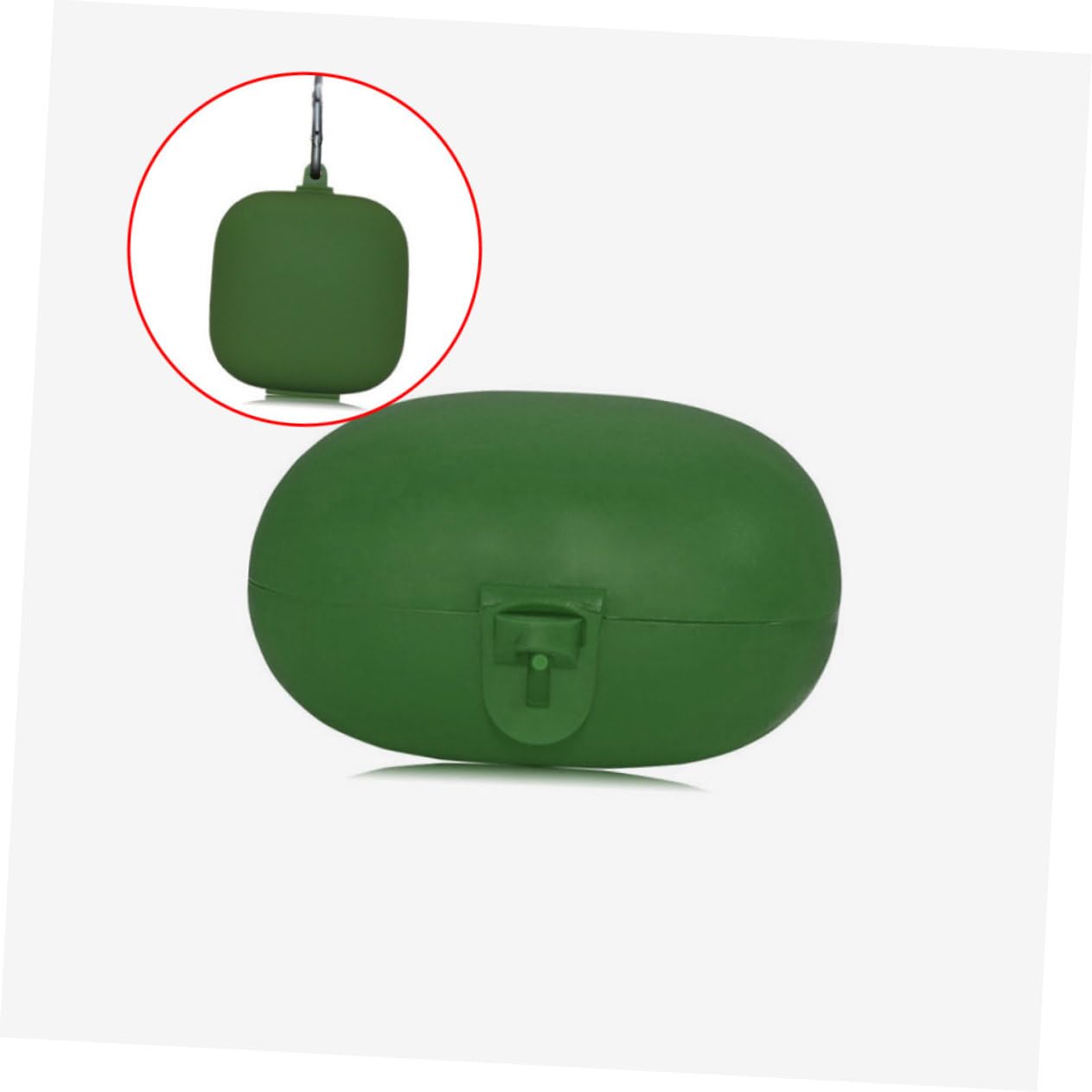 DOITOOL Estuche De Silicona para Auriculares (3 Unidades) Diseño De Hebilla Metálica Color Verde