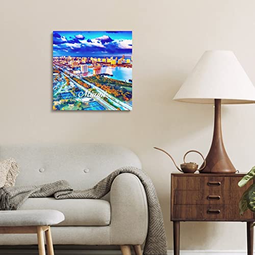 Tableau Miami pour dynamiser un mur de bureau trop vide