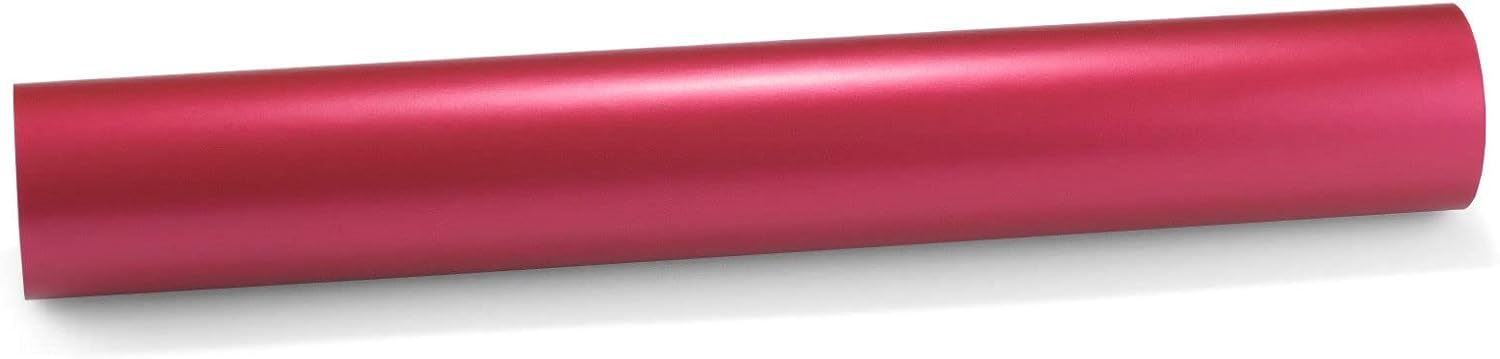 60"x120" (5FTx10FT) Satin Chrome Pink Vinyl Wrap Sticker Car Auto Vehicle Motorcycle DIY Decal Sheet with Air Release Bubble Free Self Adhesive Peel and Stick Free Tool Kit