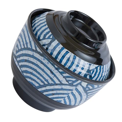 Ciieeo 蓋付き和風味噌汁椀 式ラーメン丼 食洗機対応 キッチン用品 スープ サラダボウル 食卓用