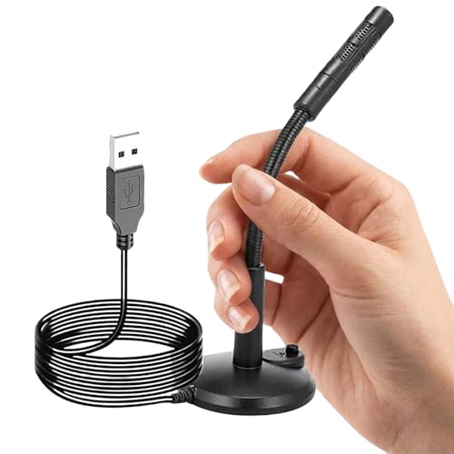 Image of Drumstone (𝐒𝐩𝐞𝐜𝐢𝐚𝐥 𝟏𝟓 𝐘𝐞𝐚𝐫𝐬 𝐖𝐚𝐫𝐫𝐚𝐧𝐭𝐲 USB Desktop Microphone for PC and Laptop, Plug and Play Mic with Clear Sound for Streaming, Podcast, Recording, Gaming