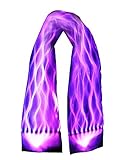 LED Light up Scarf 7 Colors Glow in the Dark Flashing Costume for Party Festival Stage Raves Birthda