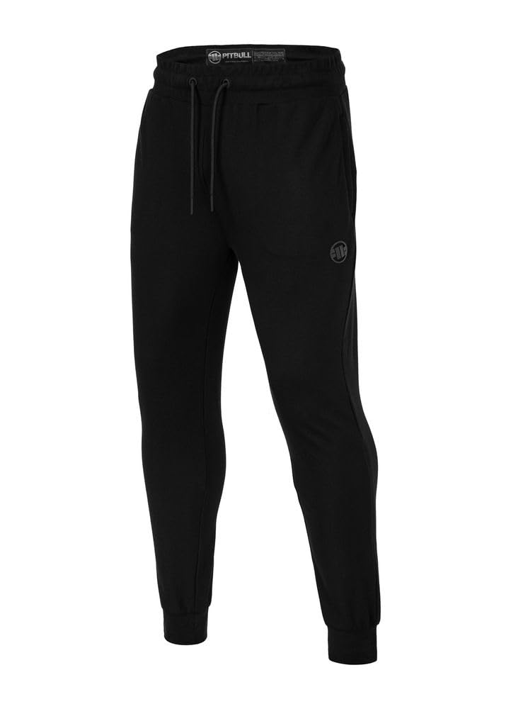 PITBULL - Pantalones de chándal largos para hombre, piqué rockey, pantalones de entrenamiento para hombre, corte normal, pantalones deportivos largos para hombre, dos bolsillos laterales, pantalones