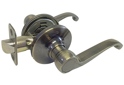 Ebuilderdirect 1 Pack Antique Brass Passage Door Lever Handle Knob Hall Way Closet Lock 835Ab #TOP20