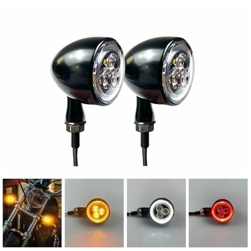 Clignotants 3 LED Bullet 1000 DF boitier chrome et compact - 2
