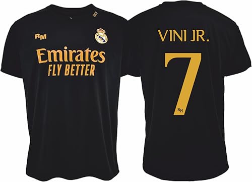 Real Madrid Camiseta Primera Equipación Temporada 2023-2024 - Vini JR. 7 - Replica Oficial con Licencia Oficial - Adulto (XL)