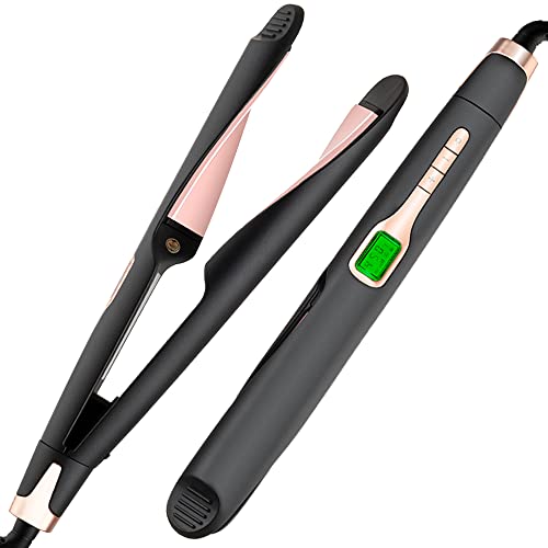 Twist Hair Straightener,mvxitanny Negative Ion Hair Straightener Iron, Flat Iron for Healthy Silky Hair, Hair Straightener & Curler 2in1，Ceramic Hair Straightener Fit for All Hair Types