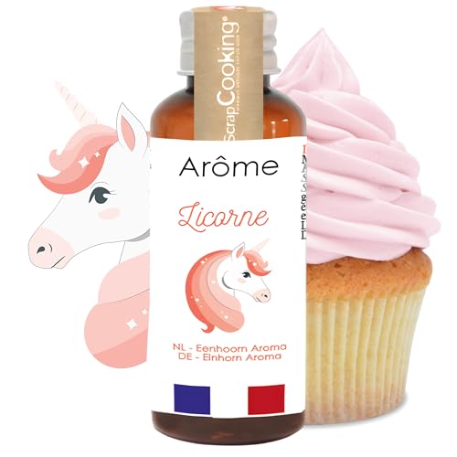 ScrapCooking - Arôme Liquide « Licorne » 40 ml - Arôme Alimentaire pour Pâtisseries, Gâteaux, Biscuits, Cakes, Macarons, Glaces, Milkshakes, Bonbons &...
