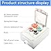 Shengbowi Push Button Switch Box IP67 Waterproof ABS Emergency Stop Red Green Start Industrial Outdoor Use Rotary Buttons 4 Self Resetting Indicator Led Protective Cover Anti Misoperation
