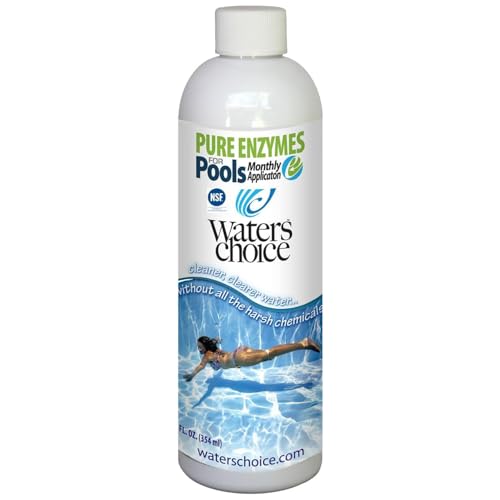 Pool Enzymes for Swimming Pools. Monthly Pool Cleaner & Clarifier, Breaks Down Organic Waste, Sunscreen & Oils, Supports Chlorine Efficiency, All Pool Types up to 25,000 Gallon Treatment