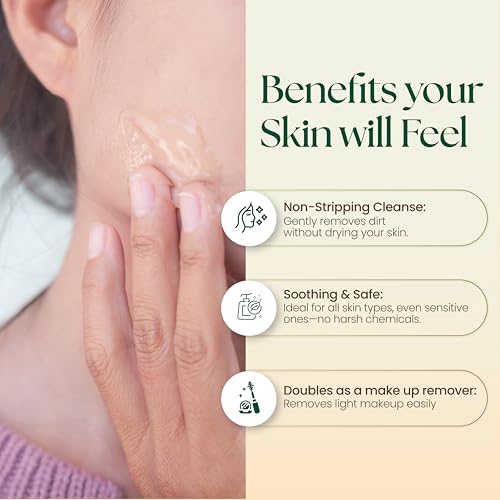 Moha Herbal Face Wash with Neem & Aloe Vera | Herbal Cleanser for Acne and Dark Spots | With Cucumber & Rose Extracts for Glowing Skin | Anti-Pimple & Anti-Acne Face Wash for Women & Men - 100ml - Image 3