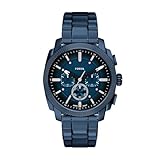 Fossil Machine Uomo Orologio 44MM in acciaio inossidabile blu, FS6167