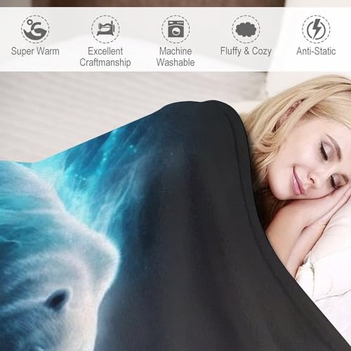 Manta de sofa de franela de oso 150 x 200 cm calida 4