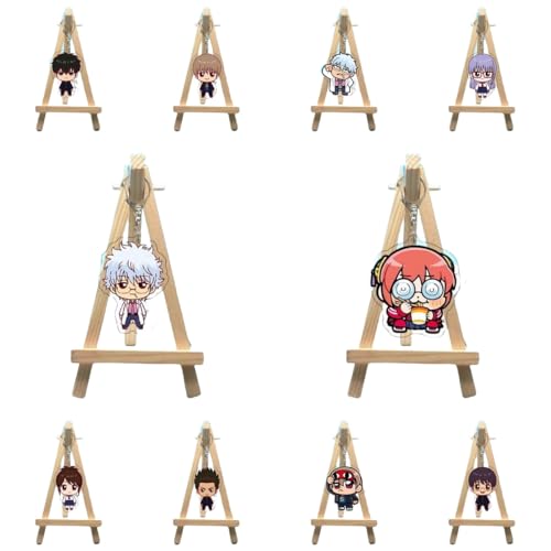 銀魂 アクリルキーホルダー 3年Z組銀八先生 坂田銀八 坂田銀時 桂小太郎 キーチェーン 応援グッズ 鍵 飾り 携帯ストラップ オシャレ 軽量 バッグ飾り 贈り物 記念品 アニメ 周辺 萌えグッズ (D) [並行輸入品]のサムネイル