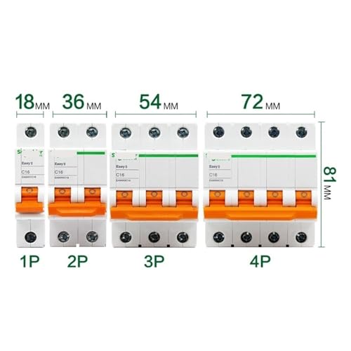 Disjoncteur Easy9 EA9AN 4P C16 protège vos appareils contre les surcharges AC