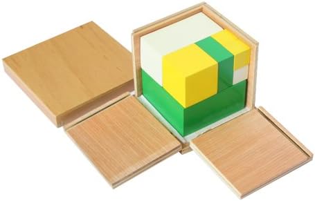 Elite Montessori Montessori Power of 2 Cubes - Learning Aid - Kids Maths Learning Aid - Wooden Cubes & Box