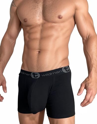 Wildmant Cotton Monster Cock 5" Inseam Boxer Brief Black3