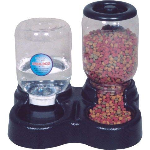Alimentador Duplo Automático para Cães Pequeno - 3 kg/1,5 L