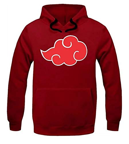 Moletom Masculino e Feminino Naruto Akatsuki Flanelado Com Capuz (Cinza, G)