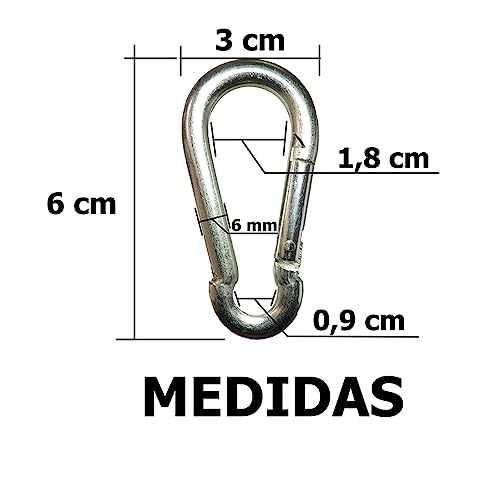 Mosquetão Punch 6x60 mm - Sem Trava - Academia Profissional