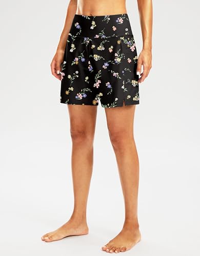Image of G Gradual Women's 7 inch Long Swim Board Shorts High Waisted Quick Dry Beach Swimming Shorts for Women with Liner Pockets