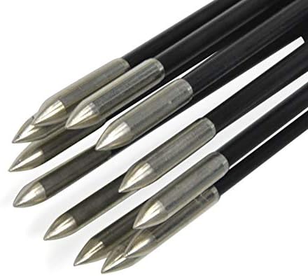 AMEYXGS 12/24 pcs Fiberglass Arrow Target Practice Arrow and Quiver for recurve Bow & Compound Bow