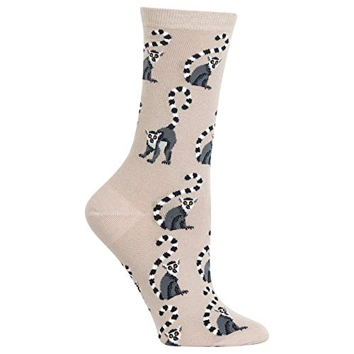 HOTSOX Womens Lemur Socks 1 Pair, Shoe Size: 9-11