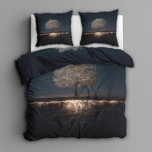 Parure de lit microfibre douce arbre de vie contre les nuits agitées