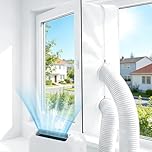 Portable Air Conditioner Window Seal with Non-Slip Two-Way Zippers for Mobile Air Con Units & Tumble Dryers – 400cm Universal Air Conditioner Window Seal with Waterproof PU Coating (300cm)