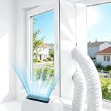 Portable Air Conditioner Window Seal with Non-Slip Two-Way Zippers for Mobile Air Con Units & Tumble Dryers – 400cm Universal Air Conditioner Window Seal with Waterproof PU Coating (500cm x 30cm)