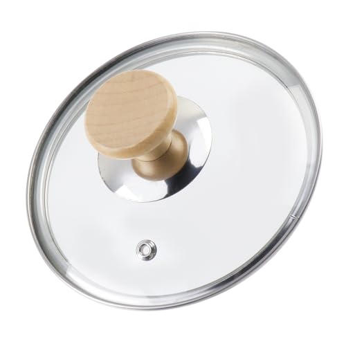 Image of HEVSTIL 5.5-Inch Tempered Glass Lid with Stainless Steel Edge (44 * 35mm)