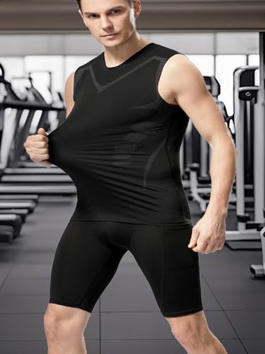 Workout Shirts for Men, Quick Dry Athletic Gym Active T Shirt for Running, Breathable Outdoor Training Shirts3