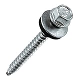 200 Stk. 4,8 x 55 mm Bohrschrauben Trapezblech Schrauben Trapezblechschrauben selbstbohrende (Silber)