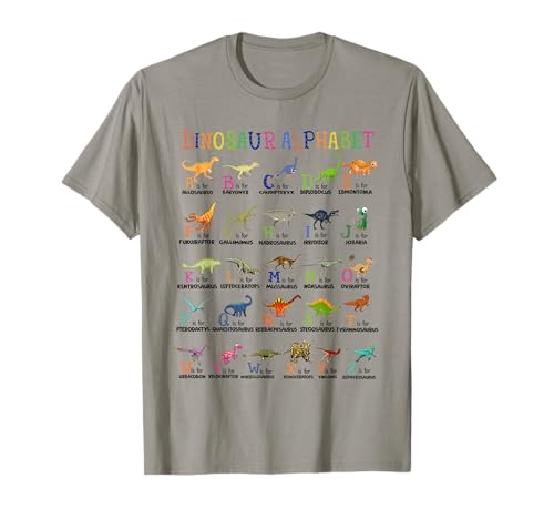 Back To School Funny Dinosaurs Alphabet T-Shirt
