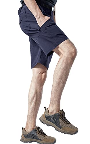 Mr.stream Men's Hiking Relaxed Fit Golf Lounge Quick Drying Fishing Nylon Casual Shorts 3202 Blue S #TOP3