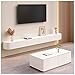 Produktbild Schwebender TV-Ständer, Wand-TV-Schrank, Medienkonsole, Mit Kabellöchern, Aufbewahrungskomponenten-Regale, Für Wohnzimmer, Schlafzimmer (Color : White-A, S : 160cm)