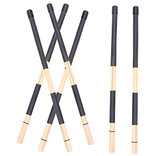 Drum Brushes and Sticks 3 Pair Drum Stick Set Snare Sticks Musical Instrument for Drummers miniatura 1
