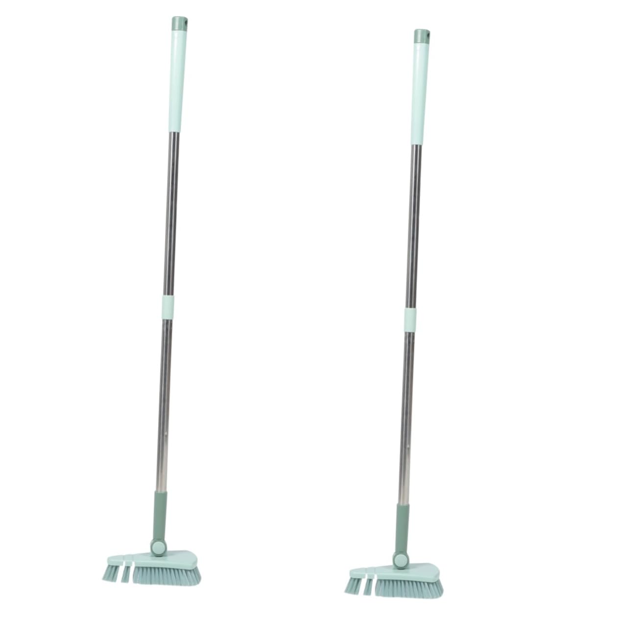 HANABASS 2pcs Long Handle Floor Scrub Brush Tile Floor Cleaning Brush for Home Office Pool Easy to Clean 180° Rotating Head