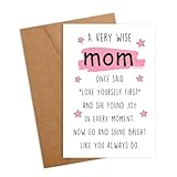 Sudaporn Tarjeta de agradecimiento para el día de la madre para mamá, regalo de agradecimiento para mamá, tarjeta de felicitación de cumpleaños de hija e hijo, tarjeta inspiradora para madre, mamá