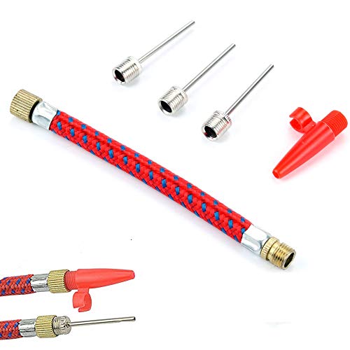 Gimiton Pump Needle Inflator Adapter Kit 5pcs Needle Valve Connector Pump Adaptor Set for Inflating Sports Balls, Fitness Gear