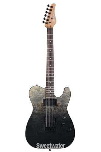 Schecter PT Standard Electric Guitar - Black Fade Burst Burl