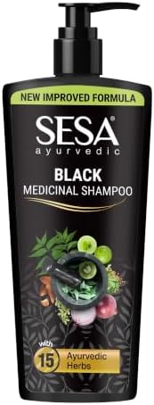 Sesa Ayurvedic Medicinal Shampoo 500 ml Hairfall Control Anti Dandruff Shampoo Infused with 15 Ayurvedic Herbs Smooth & Shiny Hair For Men & Women