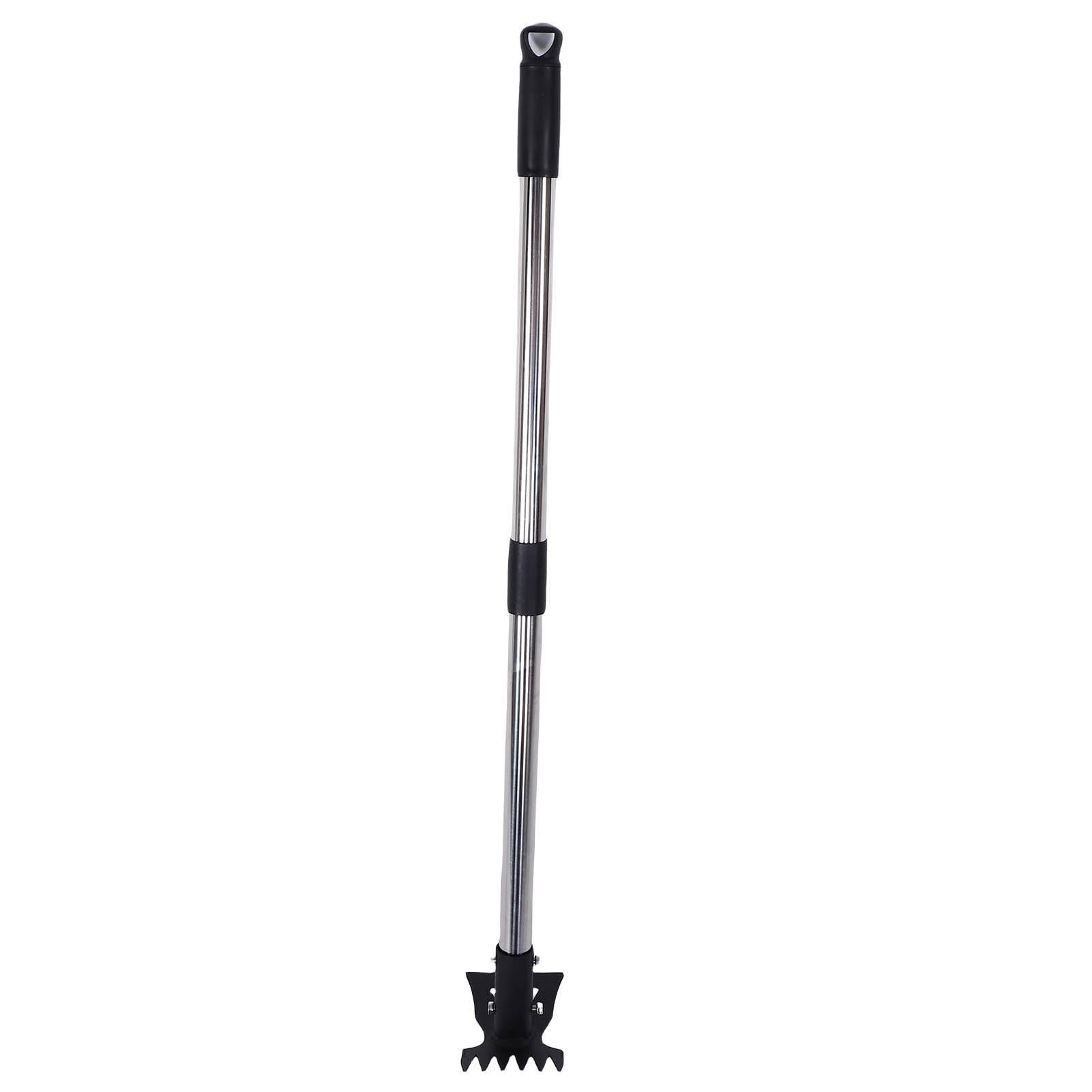 Herramienta de Jardín con Azada, Azada de Jardín 2 en 1 de 63 Pulgadas con Mango Largo Ajustable, Cultivador de Azada de 5 Púas para Vegetales Pequeños, Jardines de Flores, Patio