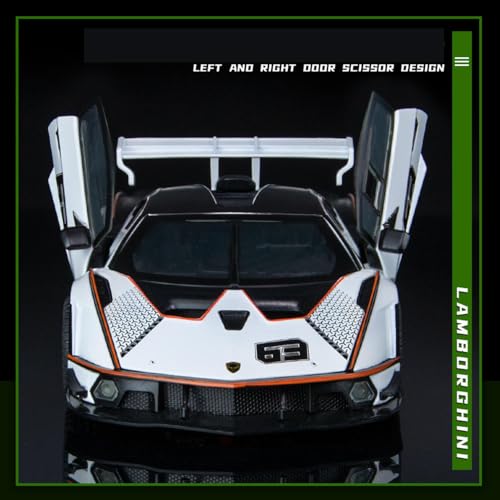 Image of Lamborghini Diecast Model Car Toy - 1:32 Scale Premium Sports Car | Pull Back Action | Openable Doors & Hood | Alloy Metal Body | Luxury Collectible Gift for Kids & Adults [Colors as Per Stock]